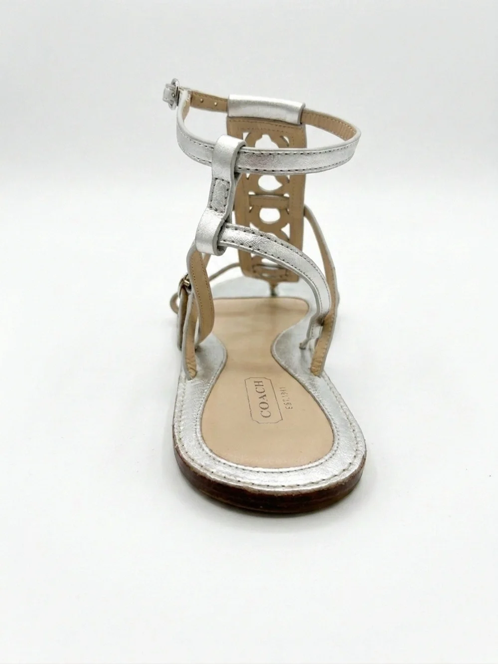 Coach Silver Geralynn Gladiator Sandal